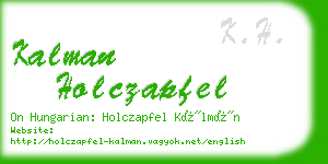 kalman holczapfel business card